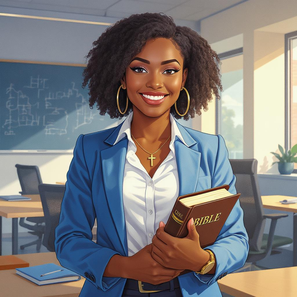 Christian woman in workplace, honoring God in complementarian roles.
