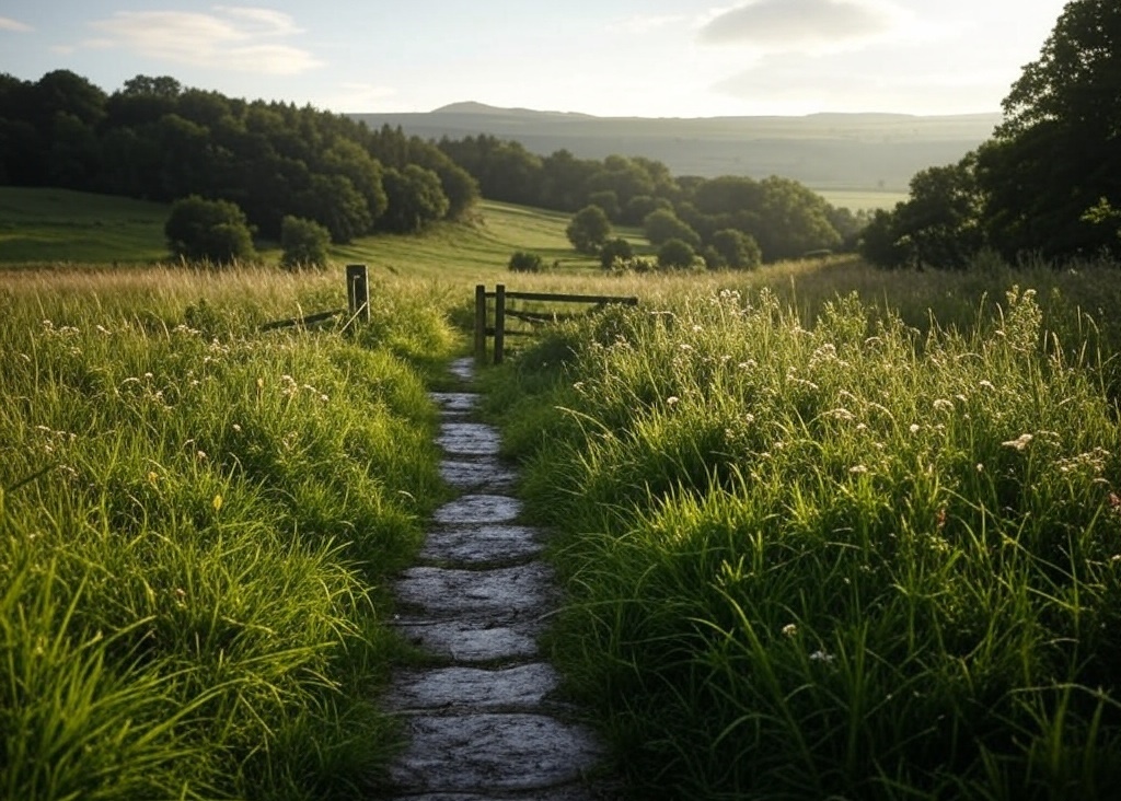Narrow path or gate symbolizing the true gospel