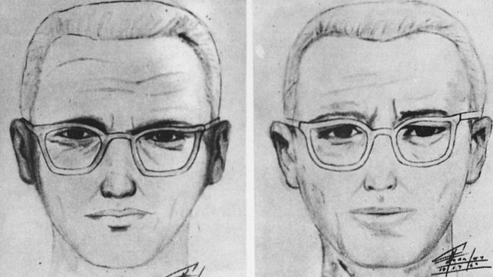 1969 SFPD composite sketch of the Zodiac Killer, a square-jawed man with glasses and short hair, based on Presidio Heights witnesses.