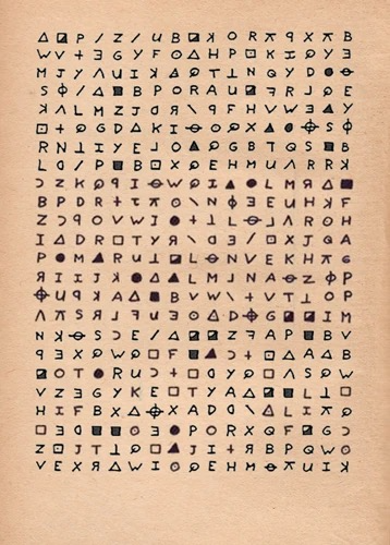 The 1969 Zodiac 408 cipher, a grid of cryptic symbols sent to the San Francisco Chronicle, revealing the killer’s chilling message.
